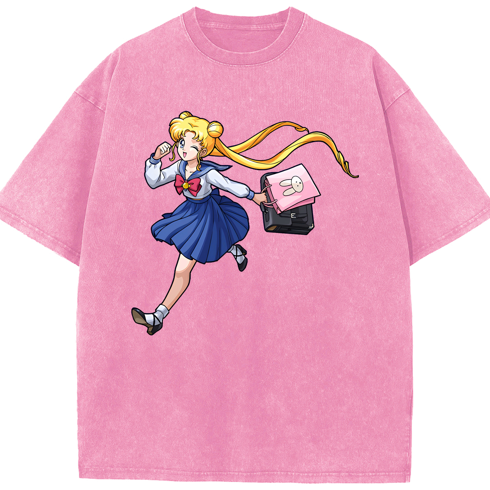 （画像用） 美少女戦士セーラームーン 愛野 美奈子 あいの みなこ Sailor Moon Aino Minako 綿100% ヴィンテージ風 半袖Tシャツ（フロントプリント）